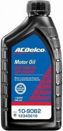 Объем 0,946л. AC DELCO Motor Oil SAE 10W-30 - 12345616