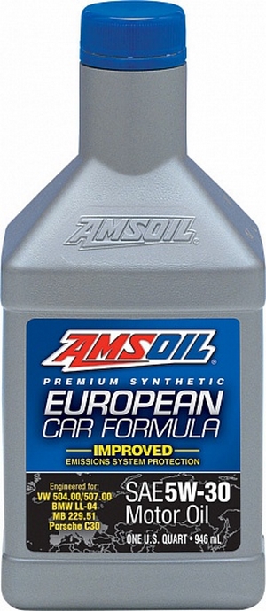 Объем 0,946л. AMSOIL European Car Formula Low-SAPS Synthetic Motor Oil 5W-30 - AELQT - Автомобильные жидкости. Розница и оптом, масла и антифризы - KarPar Артикул: AELQT. PATRIOT.