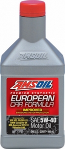 Объем 0,946л. AMSOIL European Car Formula Mid-SAPS Synthetic Motor Oil 5W-40 - AFLQT