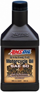 Объем 0,946л. AMSOIL Synthetic Motorcycle Oil SAE 60 - MCSQT