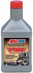 Объем 0,946л. AMSOIL V-Twin Synthetic Motorcycle Oil 20W-40 - MVIQT