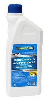 Антифриз готовый синий RAVENOL HTC Hybrid Techn.Coolant Premix -40C - 1410121-150-01-999 Объем 1,5л.