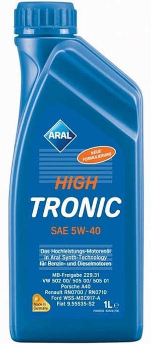 Объем 1л. ARAL HighTronic 5W-40 - 1505B4 - Автомобильные жидкости. Розница и оптом, масла и антифризы - KarPar Артикул: 1505B4. PATRIOT.