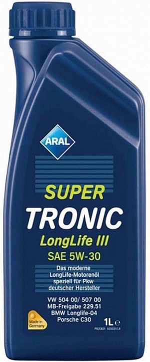 Объем 1л. ARAL SuperTronic LongLife III 5W-30 - 14F7FD - Автомобильные жидкости, масла и антифризы - KarPar Артикул: 14F7FD. PATRIOT.