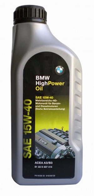 Объем 1л. BMW High Power Oil 15W-40 - 81229407414 - Автомобильные жидкости. Розница и оптом, масла и антифризы - KarPar Артикул: 81229407414. PATRIOT.