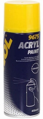 Быстросохнущая акриловая краска MANNOL Acryl Paint chrom - 2266 Объем 0,454л.