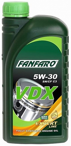 Объем 1л. FANFARO VDX 5W-30 - 17000 - Автомобильные жидкости. Розница и оптом, масла и антифризы - KarPar Артикул: 17000. PATRIOT.