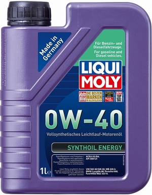 Объем 1л. LIQUI MOLY Synthoil Energy 0W-40 - 1922 - Автомобильные жидкости. Розница и оптом, масла и антифризы - KarPar Артикул: 1922. PATRIOT.