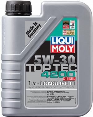 Объем 1л. LIQUI MOLY Top Tec 4200 Diesel 5W-30 - 2375 - Автомобильные жидкости. Розница и оптом, масла и антифризы - KarPar Артикул: 2375. PATRIOT.