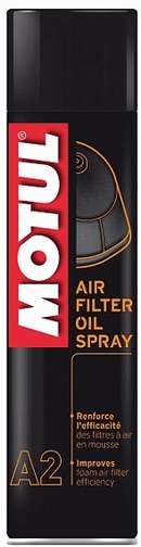 Объем 0,4л. Масло для воздушного фильтра MOTUL A2 Air Filter Oil Spray - 102986