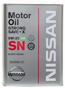 Объем 4л. NISSAN Strong Save X SN 0W-20 - KLAN7-00204