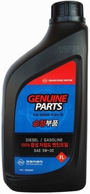 Объем 1л. SSANGYONG Diesel/Gasoline Fully Synthetic Engine Oil 5W-30 - 0000000657