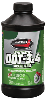 Тормозная жидкость JOHNSENS Premium Synthetic DOT 4 Brake Fluid - J-5012 Объем 0,354л.