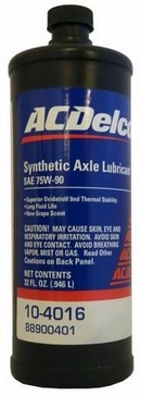 Объем 0,946л. Трансмиссионное масло AC DELCO Synthetic Axle Lubricant 75W-90 - 88900401