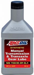 Объем 0,946л. Трансмиссионное масло AMSOIL Synthetic Manual Transmission & Transaxle Gear Lube 75W-90 - MTGQT