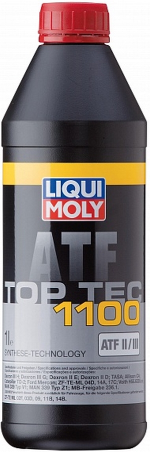 Объем 1л. Трансмиссионное масло LIQUI MOLY Top Tec ATF 1100 - 7626 - Автомобильные жидкости. Розница и оптом, масла и антифризы - KarPar Артикул: 7626. PATRIOT.