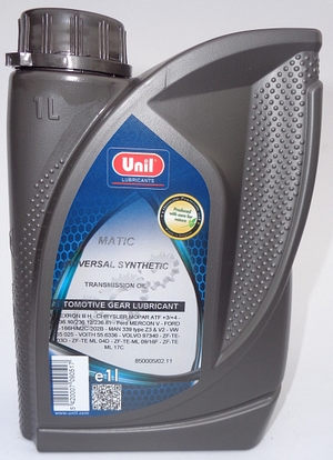 Объем 1л. Трансмиссионное масло UNIL Matic Universal Synthetic - 9153 - Автомобильные жидкости. Розница и оптом, масла и антифризы - KarPar Артикул: 9153. PATRIOT.