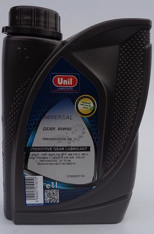 Объем 1л. Трансмиссионное масло UNIL Universal Gear 80W-90 - 9184 - Автомобильные жидкости. Розница и оптом, масла и антифризы - KarPar Артикул: 9184. PATRIOT.