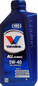Объем 1л. VALVOLINE All Climate Diesel 5W-40 C3 - 872278