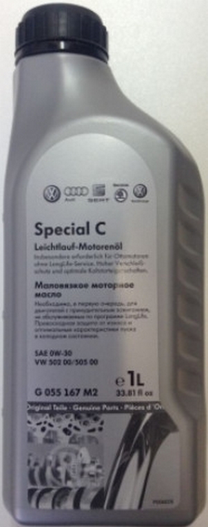 Объем 1л. VW Special C 0W-30 - G 055 167 M2 - Автомобильные жидкости. Розница и оптом, масла и антифризы - KarPar Артикул: G 055 167 M2. PATRIOT.