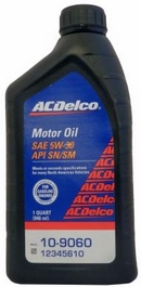 Объем 0,946л. AC DELCO Motor Oil 5W-30 - 12345610