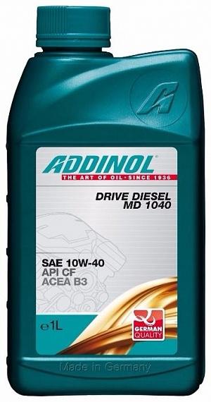 Объем 1л. ADDINOL Drive Diesel MD 1040 SAE 10W-40 - DriveDiesel MD 1040 1l - Автомобильные жидкости. Розница и оптом, масла и антифризы - KarPar Артикул: DriveDiesel MD 1040 1l. PATRIOT.