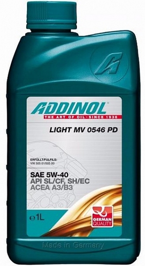 Объем 1л. ADDINOL Light MV 0546 PD 5W-40 - 4014766071170 - Автомобильные жидкости. Розница и оптом, масла и антифризы - KarPar Артикул: 4014766071170. PATRIOT.