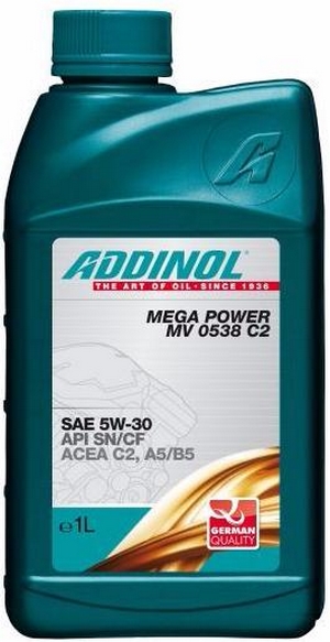 Объем 1л. ADDINOL Mega Power MV 0538 C2 SAE 5W-30 - 4014766241177 - Автомобильные жидкости. Розница и оптом, масла и антифризы - KarPar Артикул: 4014766241177. PATRIOT.