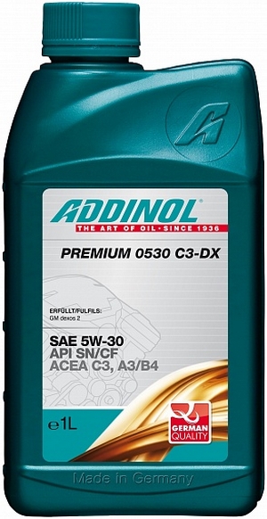 Объем 1л. ADDINOL Premium 0530 C3-DX 5W-30 - 4014766073570 - Автомобильные жидкости. Розница и оптом, масла и антифризы - KarPar Артикул: 4014766073570. PATRIOT.