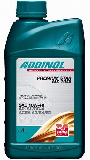 Объем 1л. ADDINOL Premium Star MX 1048 SAE 10W-40 - 4014766071125 - Автомобильные жидкости. Розница и оптом, масла и антифризы - KarPar Артикул: 4014766071125. PATRIOT.