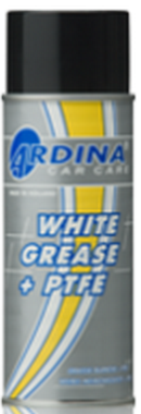 Объем 0,4л. Аэрозольная белая консистентная смазка с ПТФЭ тефлон ARDINA White Grease + PTFE - 8716022683238