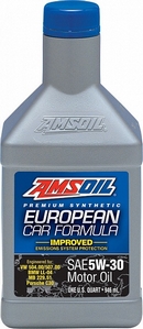 Объем 0,946л. AMSOIL European Car Formula Low-SAPS Synthetic Motor Oil 5W-30 - AELQT