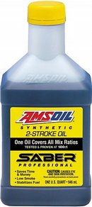 Объем 0,946л. AMSOIL Saber Professional Synthetic 2-Stroke Oil - ATPQT