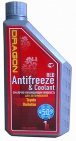 Антифриз готовый красный DRAGON Red Antifreeze&Coolant -50*C - DAF_RED_01 Объем 1л.