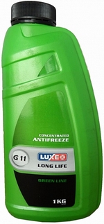 Антифриз концентрат зеленый LUXE Concentrated Antifreeze Green Line G11 - 675 Объем 1л.