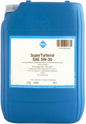 Объем 20л. ARAL SuperTurboral 5W-30 - 3539 - Автомобильные жидкости. Розница и оптом, масла и антифризы - KarPar Артикул: 3539. PATRIOT.
