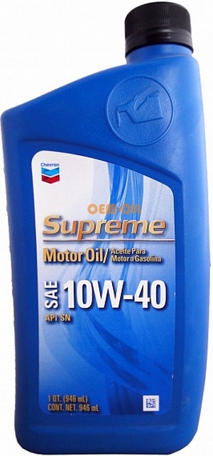 Объем 0,946л. CHEVRON Supreme Motor Oil 10W-40 - 220059719 - Автомобильные жидкости. Розница и оптом, масла и антифризы - KarPar Артикул: 220059719. PATRIOT.