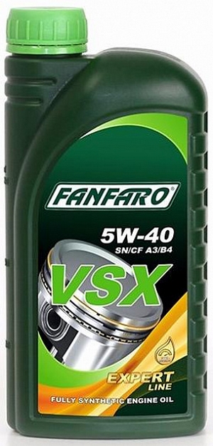 Объем 1л. FANFARO VSX 5W-40 - 1664-1 - Автомобильные жидкости, масла и антифризы - KarPar Артикул: 1664-1. PATRIOT.
