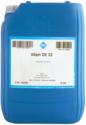 Объем 18кг Гидравлическое масло ARAL Vitam DE 32 - 15699E - Автомобильные жидкости. Розница и оптом, масла и антифризы - KarPar Артикул: 15699E. PATRIOT.