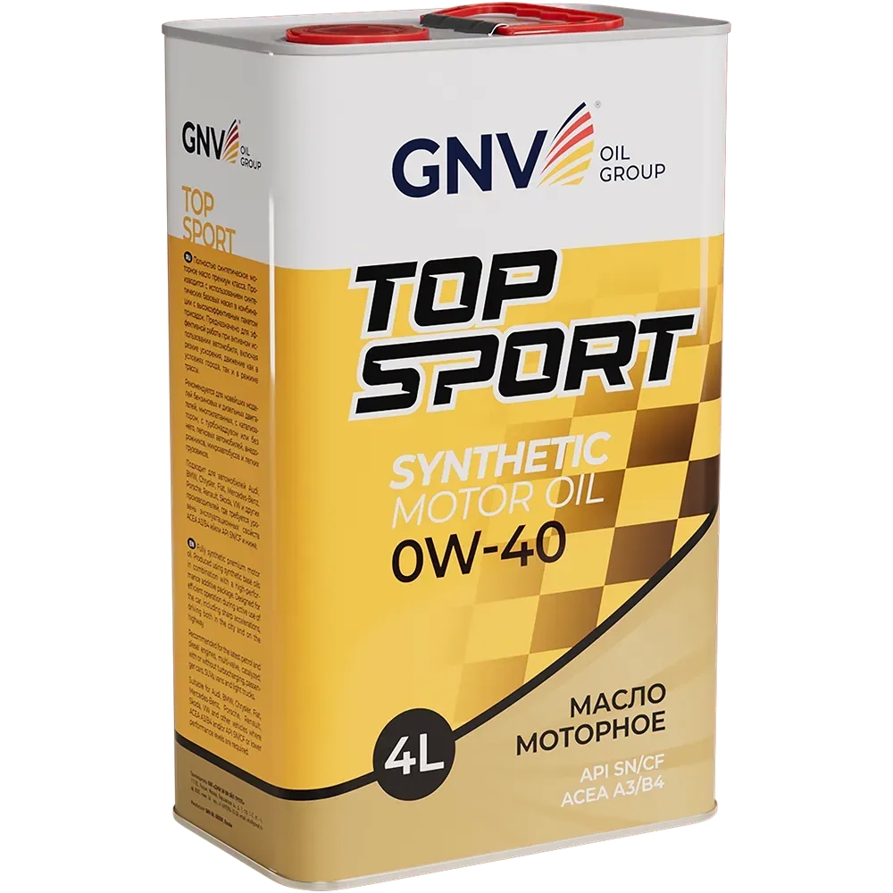 GNV Top Sport 0W-40 (4 л) Моторное масло - Автомобильные жидкости. Розница и оптом, масла и антифризы - KarPar Артикул: GTS1021802010010040004. PATRIOT.
