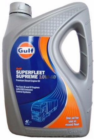 Объем 4л. GULF Superfleet Supreme 10W-40 - 122140401659 - Автомобильные жидкости. Розница и оптом, масла и антифризы - KarPar Артикул: 122140401659. PATRIOT.
