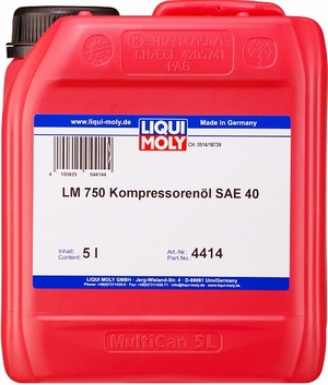Объем 5л. Компрессорное масло LIQUI MOLY LM 750 Kompressorenoil 40 - 4414 - Автомобильные жидкости. Розница и оптом, масла и антифризы - KarPar Артикул: 4414. PATRIOT.