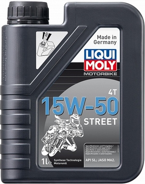 Объем 1л. LIQUI MOLY Motorbike 4T Street 15W-50 - 2555 - Автомобильные жидкости. Розница и оптом, масла и антифризы - KarPar Артикул: 2555. PATRIOT.