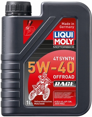 Объем 1л. LIQUI MOLY Motorbike 4T Synth Offroad Race 5W-40 - 3018 - Автомобильные жидкости. Розница и оптом, масла и антифризы - KarPar Артикул: 3018. PATRIOT.