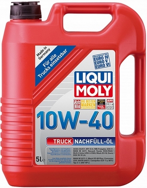 Объем 5л. LIQUI MOLY Truck-Nachfull-Oil 10W-40 - 4606 - Автомобильные жидкости. Розница и оптом, масла и антифризы - KarPar Артикул: 4606. PATRIOT.