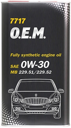 Объем 4л. MANNOL 7717 O.E.M. for Mercedes Benz 0W-30 - 4060 - Автомобильные жидкости. Розница и оптом, масла и антифризы - KarPar Артикул: 4060. PATRIOT.