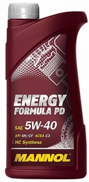 Объем 1л. MANNOL Energy Formula PD 5W-40 - 4013