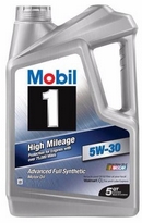 Объем 4,83л MOBIL High Mileage Advanced Full Synthetic 5w-30 - 113528