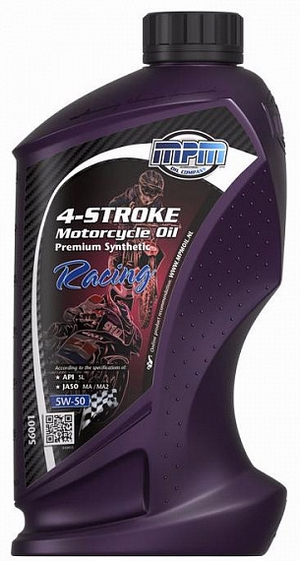 Объем 1л. MPM Oil 4-Stroke Motorcycle Oil Premium Synthetic Racing 5W-50 - 56001 - Автомобильные жидкости. Розница и оптом, масла и антифризы - KarPar Артикул: 56001. PATRIOT.
