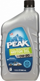 Объем 0,946л. PEAK Full Synthetic Motor Oil 0W-20 - 7020016